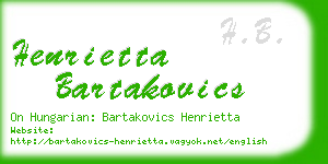 henrietta bartakovics business card